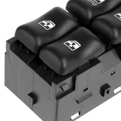 INTERRUPTOR ELEVADOR ELECTRICO 00-05 CHEVY CAVALIER, PONTIAC SUNFIRE - FITS 4-DR MODELS - DRIVER SIDE - BLACK