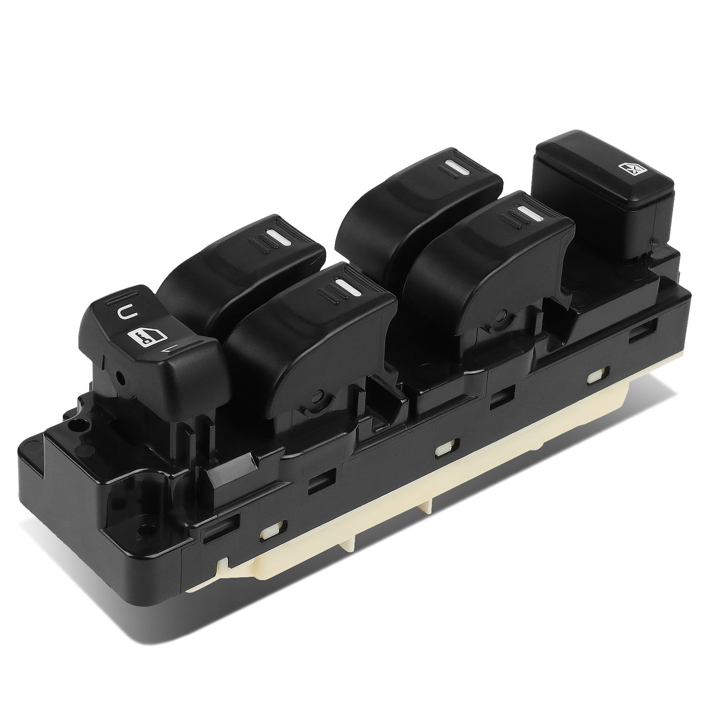 INTERRUPTOR ELEVADOR ELECTRICO 04-12 CHEVY COLORADO, GMC CANYON / 06-10 HUMMER H3 / 09-10 HUMMER H3T / 2206 ISUZU I-350 / 07-08 ISUZU I-370 - FITS CREW CAB MODELS ONLY - DRIVER SIDE - BLACK