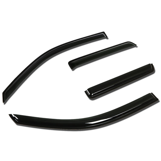 PROTECTOR DE VENTANA WINDOW VISORS - 02-09 GMC ENVOY / 03-08 ISUZU ASCENDER  / 04-07 BUICK RAINIER / 02-04 OLDSMOBILE BRAVADA - 4PCS - DOES NOT FIT XL MODELS - 5 PASSENGER MODELS ONLY - DARK SMOKE