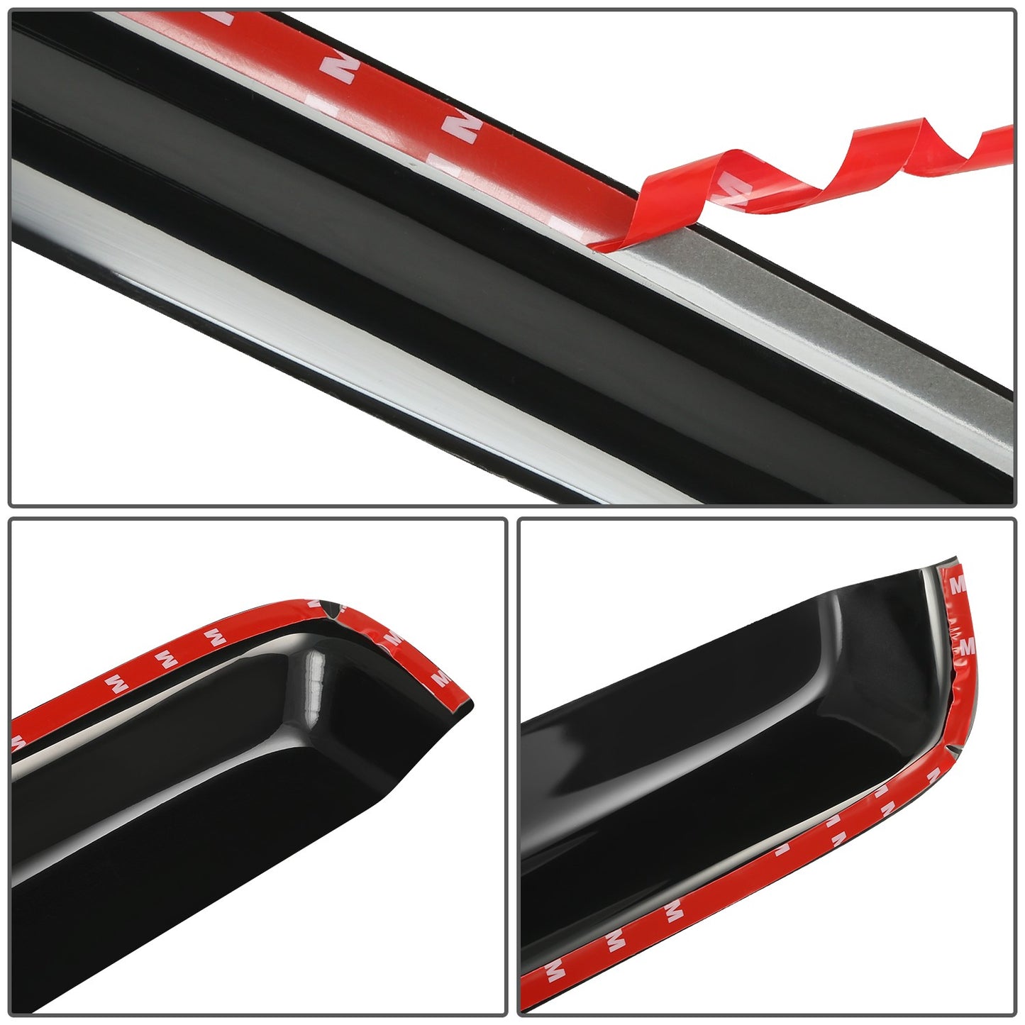 PROTECTOR DE VENTANA WINDOW VISORS - 02-08 DODGE RAM 1500 / 03-09 DODGE RAM 2500 / 03-09 DODGE RAM 3500 - FITS CREW CAB MODELS - CARBON FIBER PATTERN STYLING - 4PCS - BLACK