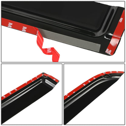 PROTECTOR DE VENTANA WINDOW VISORS - 01-07 TOYOTA SEQUOIA - CARBON FIBER PATTERN STYLING - 4PCS - BLACK