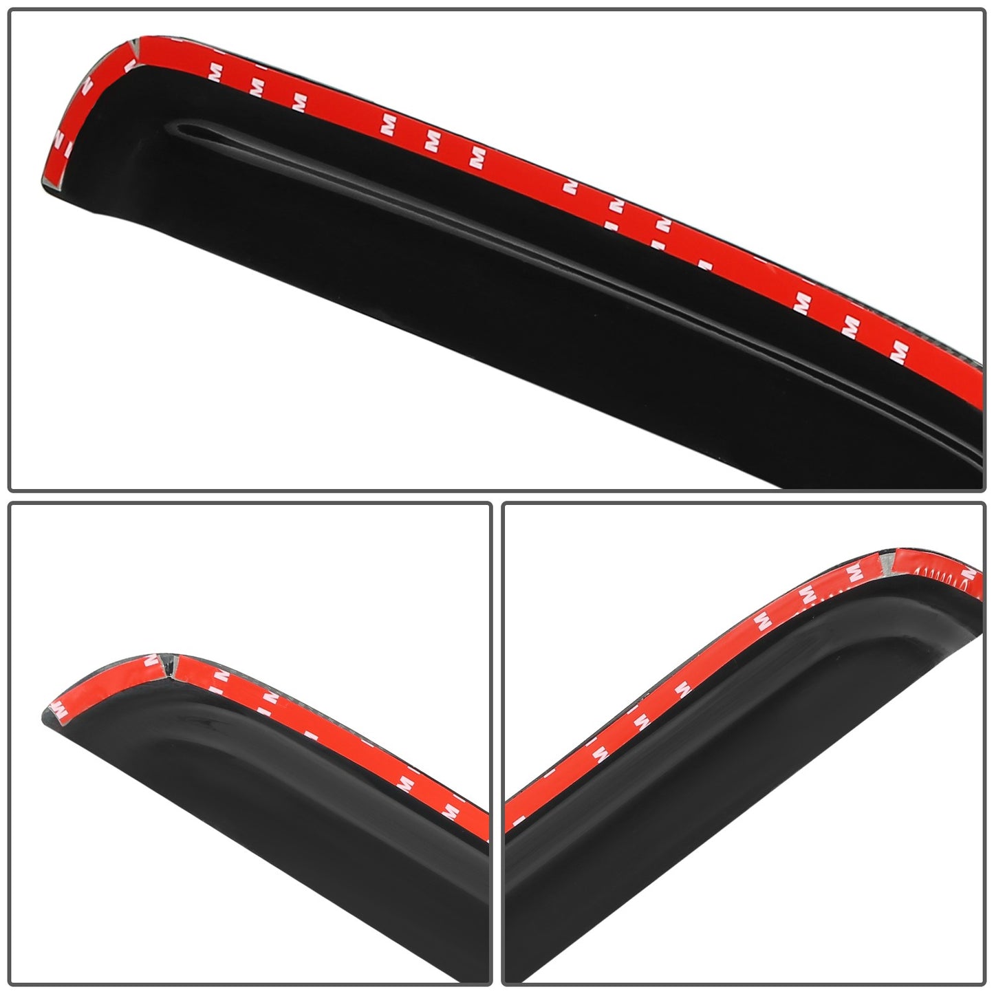 PROTECTOR DE VENTANA WINDOW VISORS - 00-04 NISSAN FRONTIER - FITS CREW CAB MODELS - CARBON FIBER PATTERN STYLING - 4PCS - BLACK
