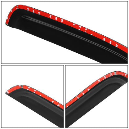 PROTECTOR DE VENTANA WINDOW VISORS - 00-04 NISSAN FRONTIER - FITS CREW CAB MODELS - CARBON FIBER PATTERN STYLING - 4PCS - BLACK