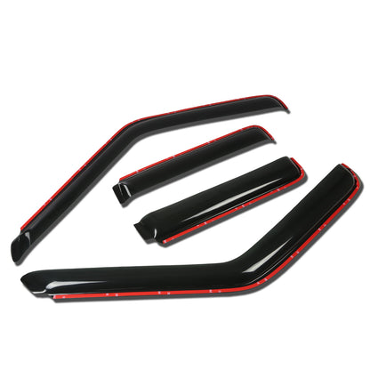 PROTECTOR DE VENTANA WINDOW VISORS - 96-01 OLDSMOBILE BRAVADA / 95-01 GMC JIMMY / 98-01 GMC JIMMY ENVOY / 96-05 CHEVY S10 BLAZER / 99-01 CHEVY S10 TRAILBLAZER - 4PCS - IN-CHANNEL - DARK SMOKE