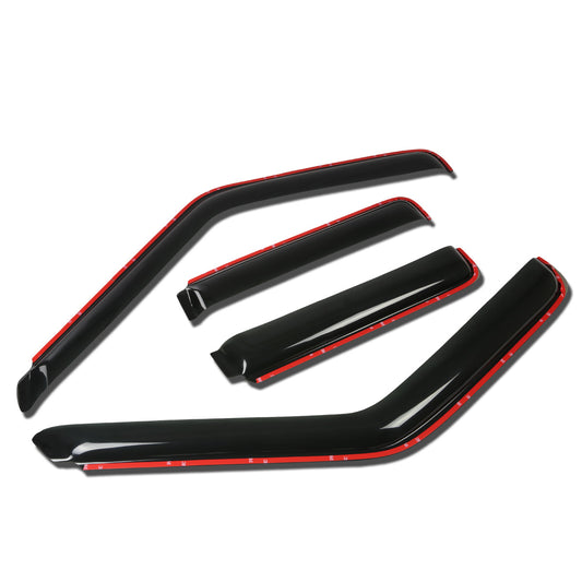 PROTECTOR DE VENTANA WINDOW VISORS - 96-01 OLDSMOBILE BRAVADA / 95-01 GMC JIMMY / 98-01 GMC JIMMY ENVOY / 96-05 CHEVY S10 BLAZER / 99-01 CHEVY S10 TRAILBLAZER - 4PCS - IN-CHANNEL - DARK SMOKE