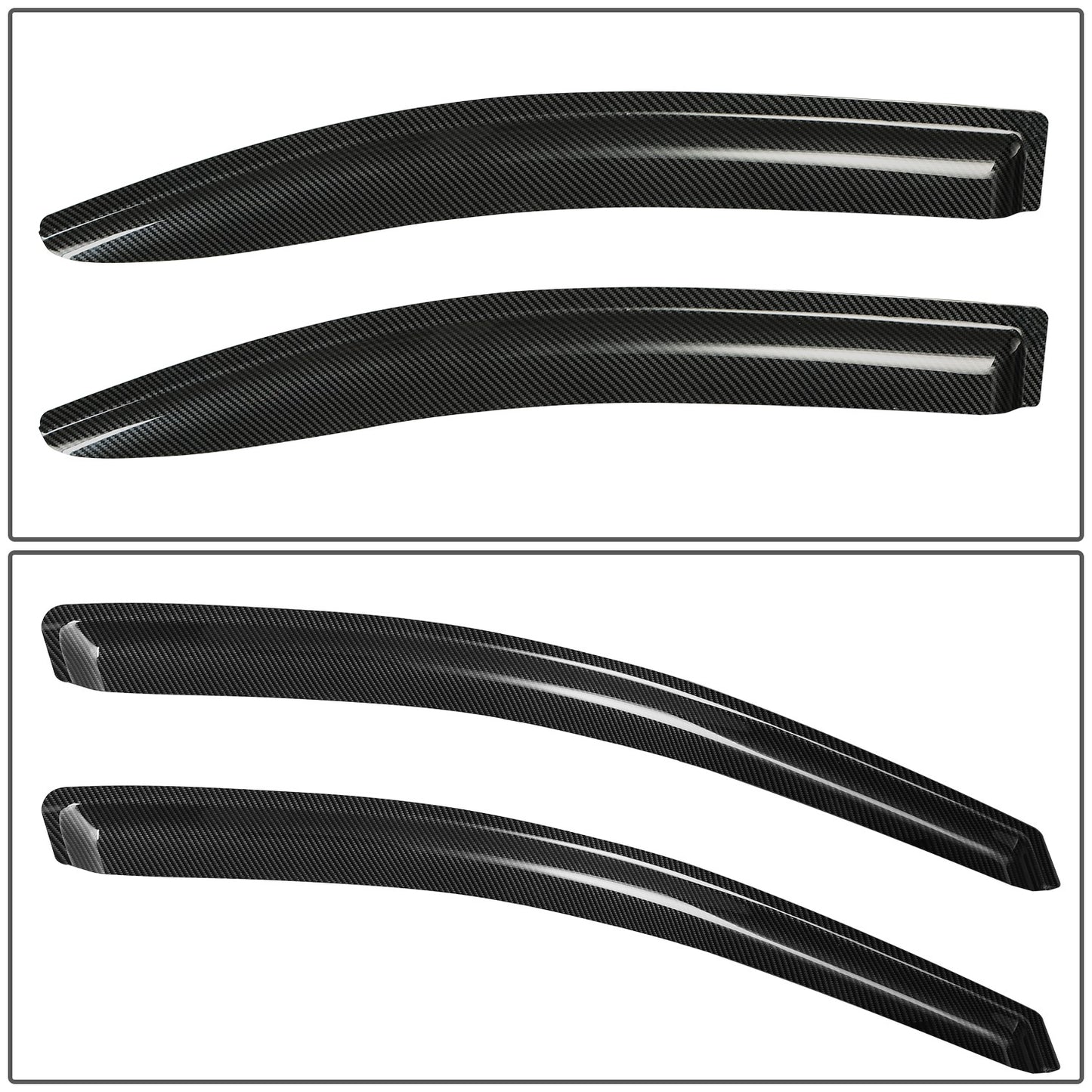 PROTECTOR DE VENTANA WINDOW VISORS - 05-10 PONTIAC G6 - CARBON FIBER PATTERN STYLING - 4PCS - BLACK