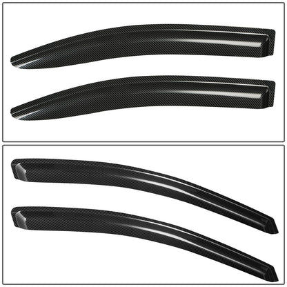 PROTECTOR DE VENTANA WINDOW VISORS - 05-10 PONTIAC G6 - CARBON FIBER PATTERN STYLING - 4PCS - BLACK