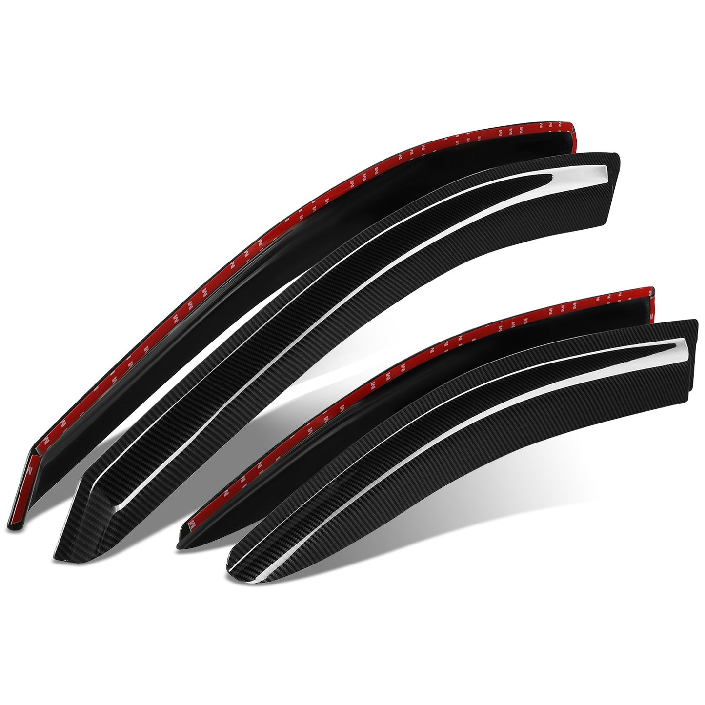 PROTECTOR DE VENTANA WINDOW VISORS - 05-10 PONTIAC G6 - CARBON FIBER PATTERN STYLING - 4PCS - BLACK