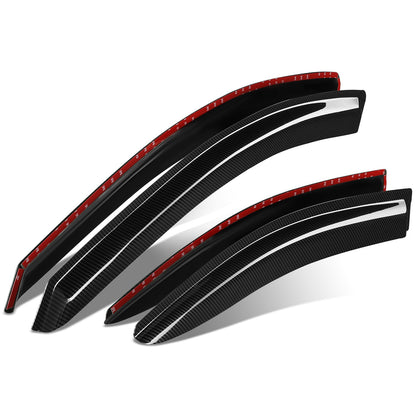 PROTECTOR DE VENTANA WINDOW VISORS - 05-10 PONTIAC G6 - CARBON FIBER PATTERN STYLING - 4PCS - BLACK