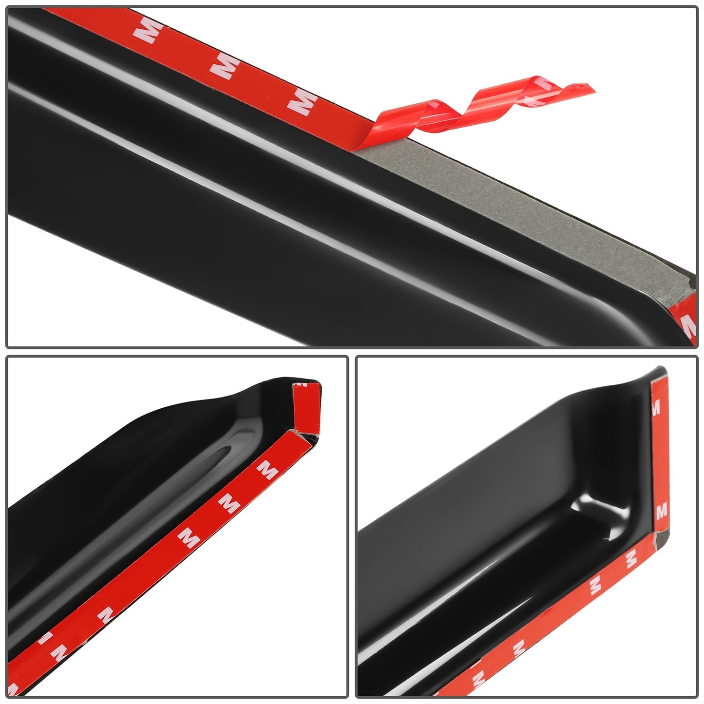 PROTECTOR DE VENTANA WINDOW VISORS - 10-13 KIA SOUL - CARBON FIBER PATTERN STYLING - 4PCS - BLACK