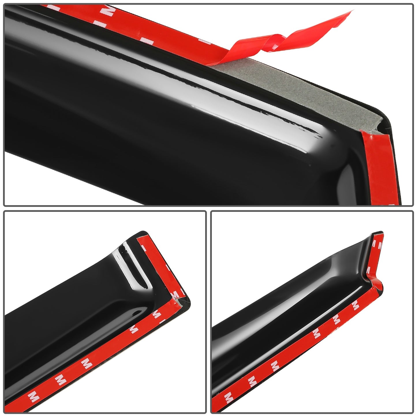 PROTECTOR DE VENTANA WINDOW VISORS - 03-08 PONTIAC VIBE / 03-08 TOYOTA MATRIX - CARBON FIBER PATTERN STYLING - 4PCS - BLACK