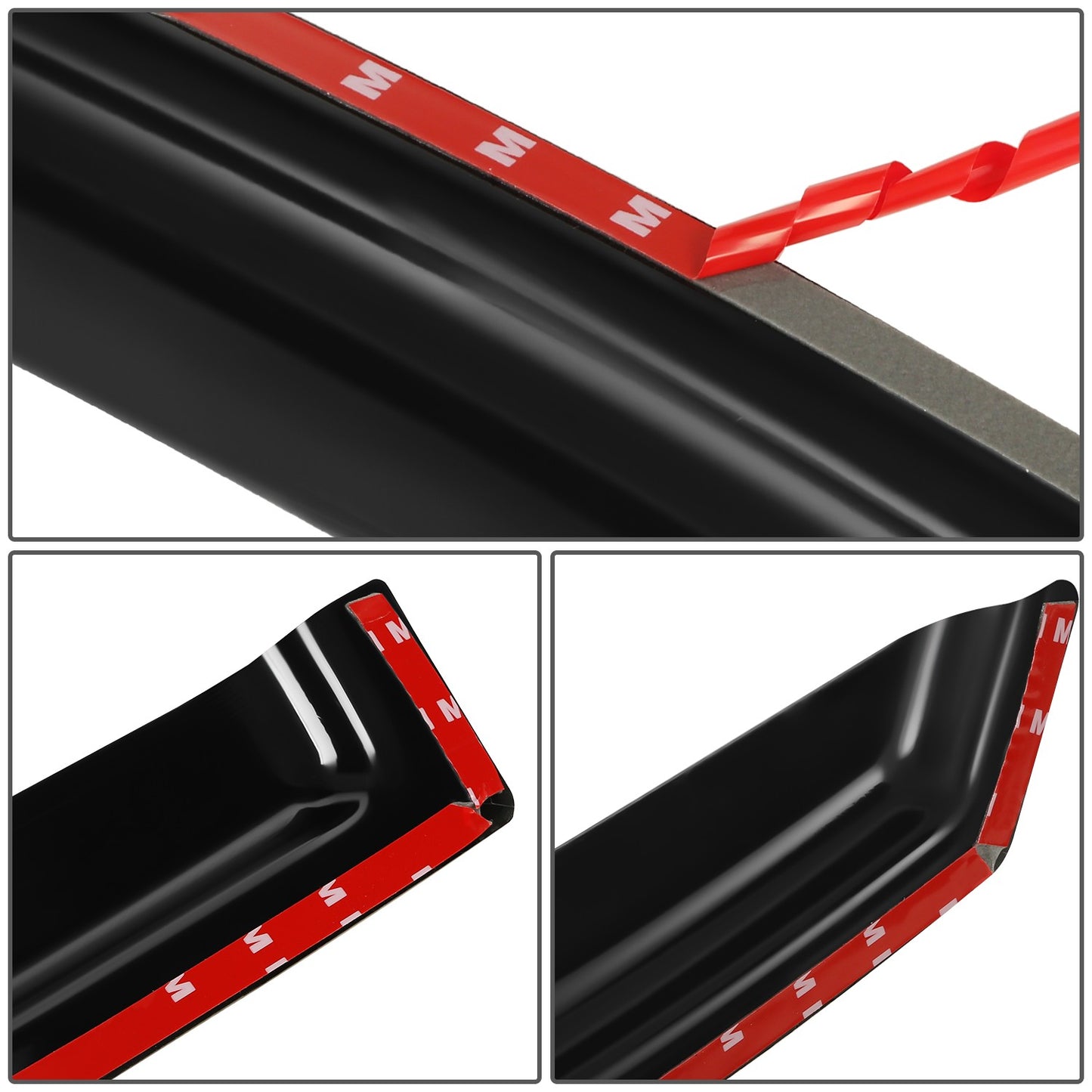 PROTECTOR DE VENTANA WINDOW VISORS - 02-08 AUDI A4 / 02-08 AUDI S4 / 07-08 AUDI RS4 - EXCLUDES CONVERTIBLE ONLY - CARBON FIBER PATTERN STYLING - 4PCS - BLACK