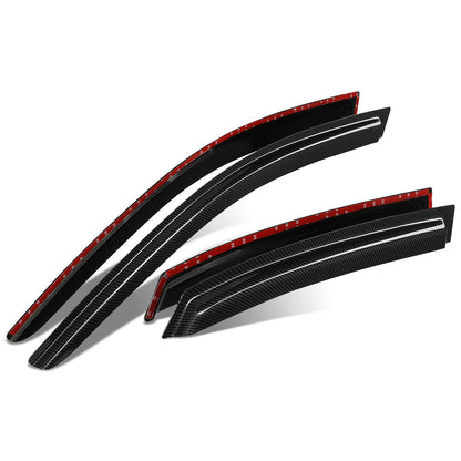 PROTECTOR DE VENTANA WINDOW VISORS - 02-08 AUDI A4 / 02-08 AUDI S4 / 07-08 AUDI RS4 - EXCLUDES CONVERTIBLE ONLY - CARBON FIBER PATTERN STYLING - 4PCS - BLACK