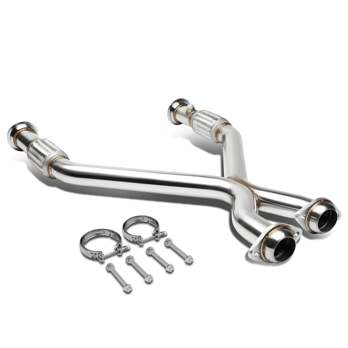 X-PIPE X-PIPE - EXHAUST - SS - 96-04 FORD MUSTANG 4.6L GT - FITS LONG TUBES W/ V-BAND FLANGE ONLY