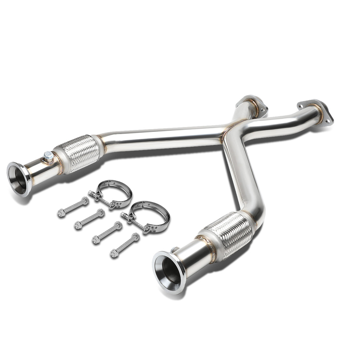 X-PIPE X-PIPE - EXHAUST - SS - 96-04 FORD MUSTANG 4.6L GT - FITS LONG TUBES W/ V-BAND FLANGE ONLY