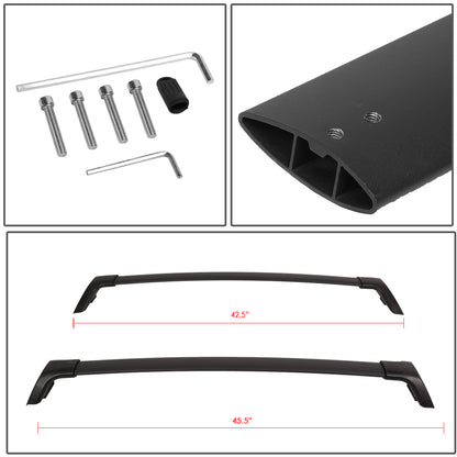 PORTAEQUIPAJE ROOF RACK CROSS BAR - 19-20 TOYOTA RAV4 - MOUNTS ONTO OEM ROOF RAILS - MATTE BLACK
