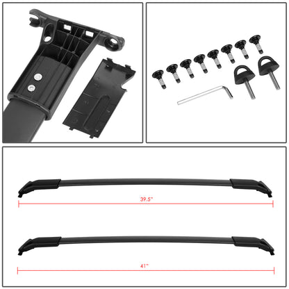 PORTAEQUIPAJE ROOF RACK CROSS BAR - 13-19 FORD ESCAPE - MOUNTS ONTO OEM ROOF RAILS - MATTE BLACK