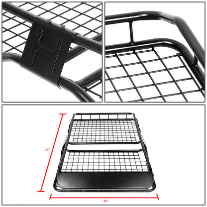 PORTAEQUIPAJE ROOF CARGO BASKET - 36" - W/ WIND FAIRING - BLACK