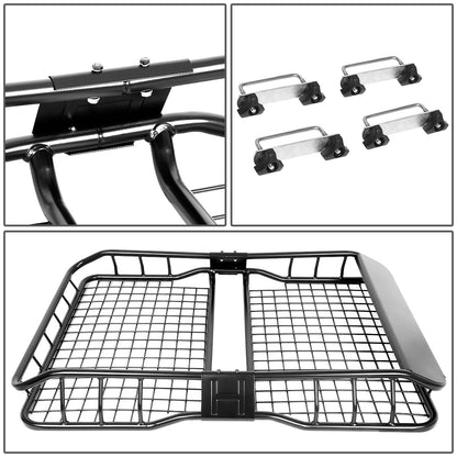 PORTAEQUIPAJE ROOF CARGO BASKET - 36" - W/ WIND FAIRING - BLACK