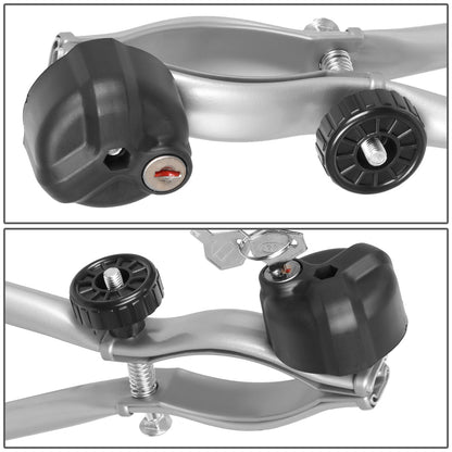 PORTAEQUIPAJE BICYCLE ROOF MOUNT RACK - UPRIGHT - W/ LOCK - GRAY