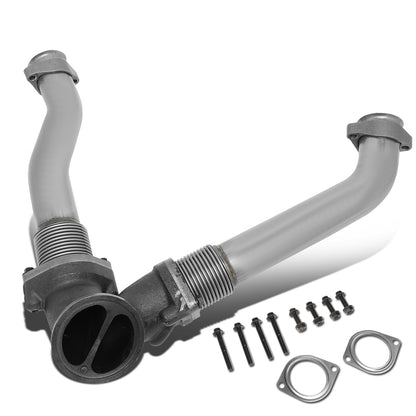PORTAEQUIPAJE EXHAUST UP-PIPE - STAINLESS STEEL - 2003 FORD E-350 E-450 / 95-98 FORD E-350 ECONOLINE - 95-02 FORD E-350 ECONOLINE CLUB WAGON / 99-03 FORD E-350 F-250 F-350 F-450 F-550 SUPER DUTY / 00-02 FORD E-450 ECONOLINE SUPER DUTY / 1999 FORD