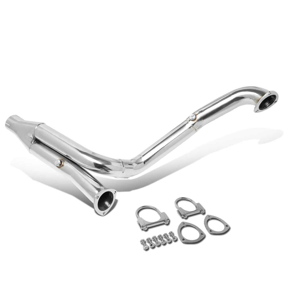 nan Y-PIPE EXHAUST - STAINLESS STEEL - 09-14 DODGE RAM 1500 5.7L V8 - FITS AUTOMATIC TRANSMISSION MODELS ONLY - FITS 2WD/ 4WD MODELS ONLY - FITS LONG TUBE HEADERS ONLY - REQUIRES CUTTING OF EXISTING EXHAUST FOR INSTALLATION