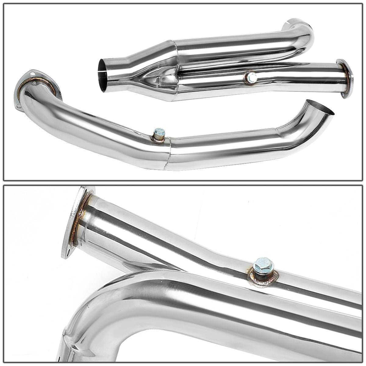 nan Y-PIPE EXHAUST - STAINLESS STEEL - 09-14 DODGE RAM 1500 5.7L V8 - FITS AUTOMATIC TRANSMISSION MODELS ONLY - FITS 2WD/ 4WD MODELS ONLY - FITS LONG TUBE HEADERS ONLY - REQUIRES CUTTING OF EXISTING EXHAUST FOR INSTALLATION