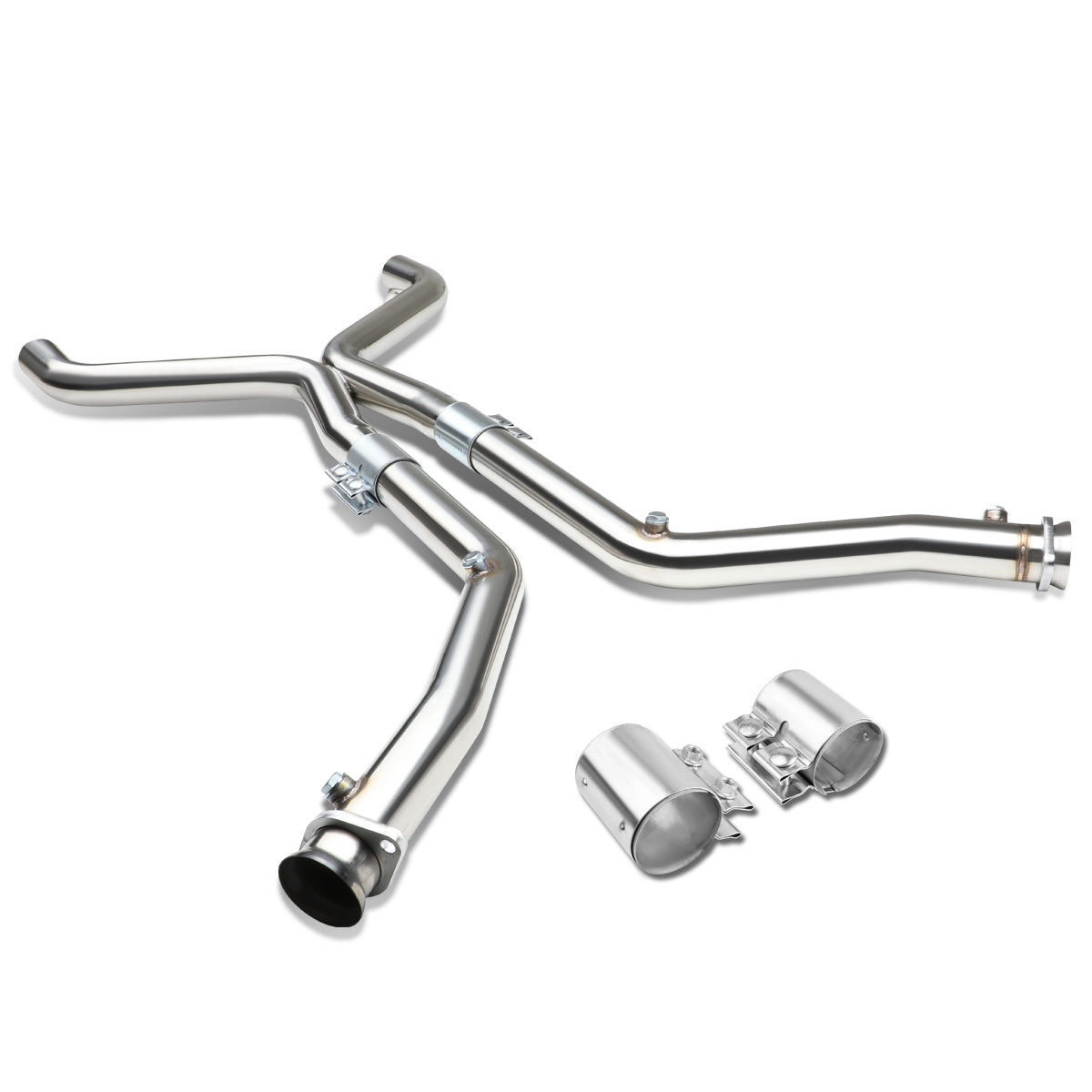 nan X-PIPE - EXHAUST - SS - 11-14 FORD MUSTANG 3.7 V6 - FITS ORIGINAL OR SHORTY HEADERS