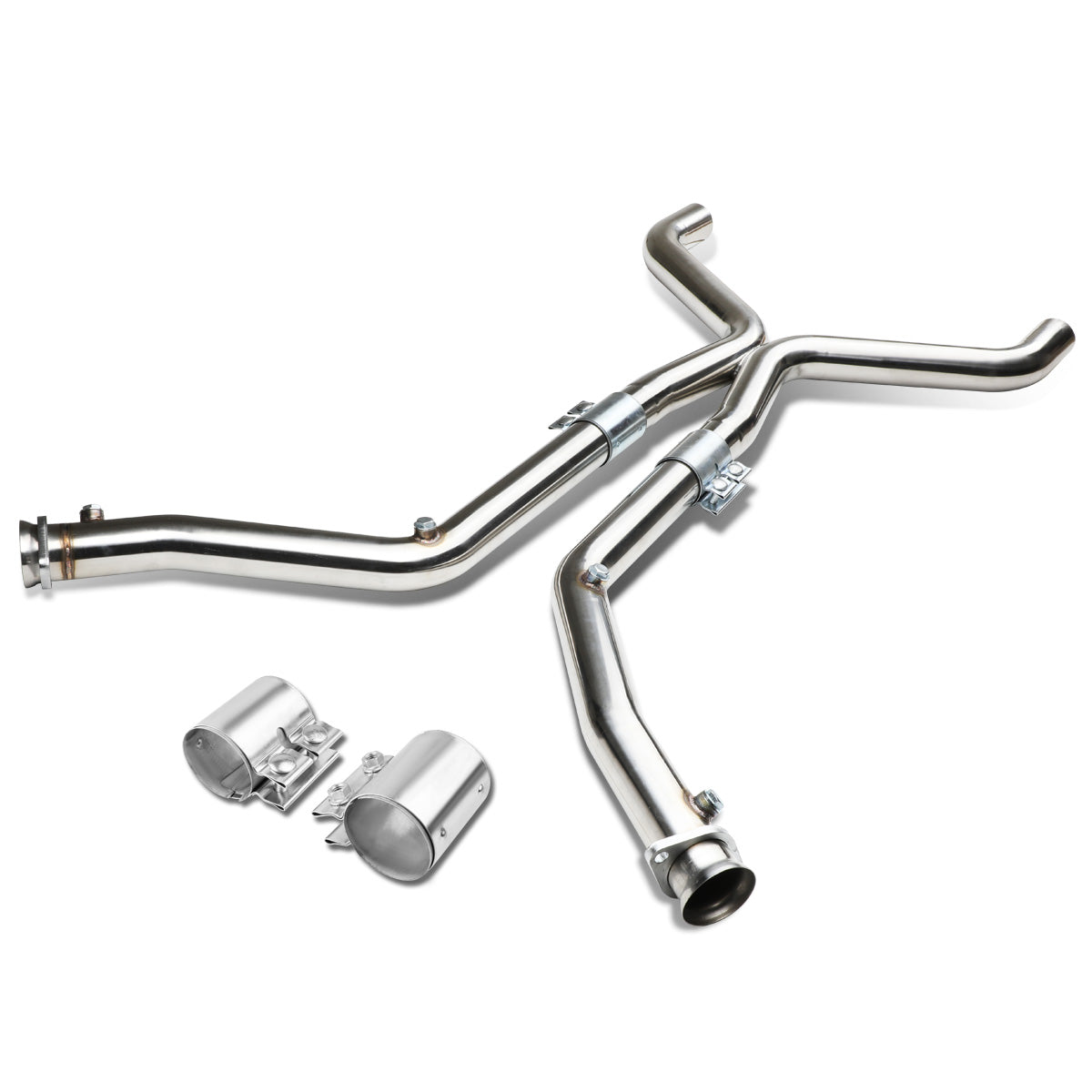 nan X-PIPE - EXHAUST - SS - 11-14 FORD MUSTANG 3.7 V6 - FITS ORIGINAL OR SHORTY HEADERS