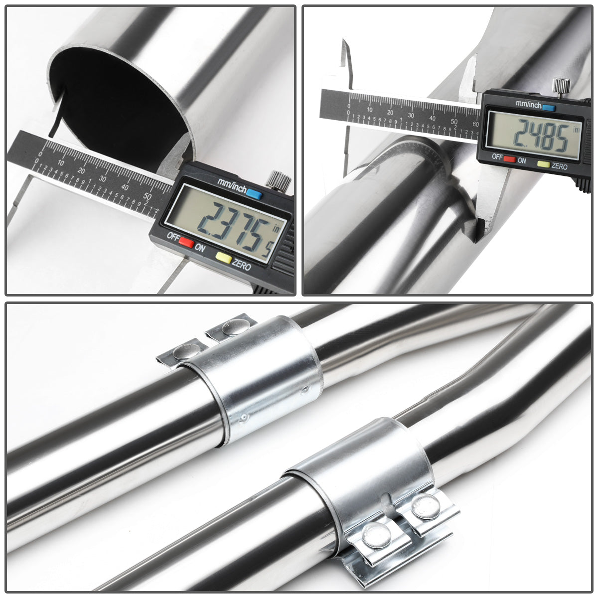 nan X-PIPE - EXHAUST - SS - 11-14 FORD MUSTANG 3.7 V6 - FITS ORIGINAL OR SHORTY HEADERS