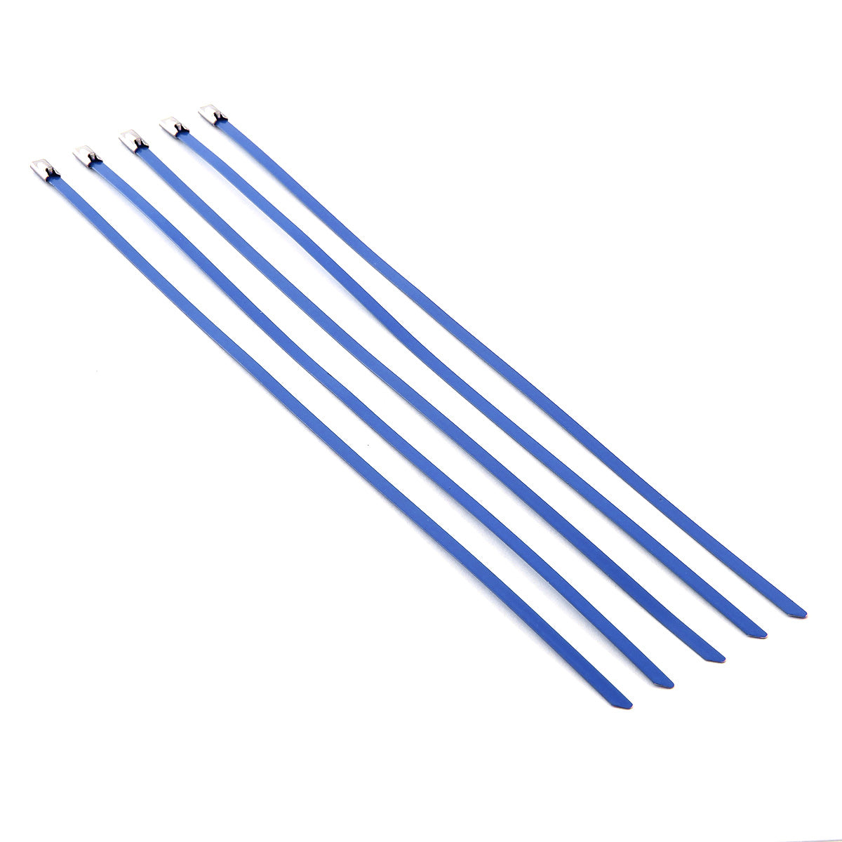 nan ZIP TIE KIT FOR HEAT WRAP - SS - 12" (L) - 5MM (W) - 5PC - BLUE