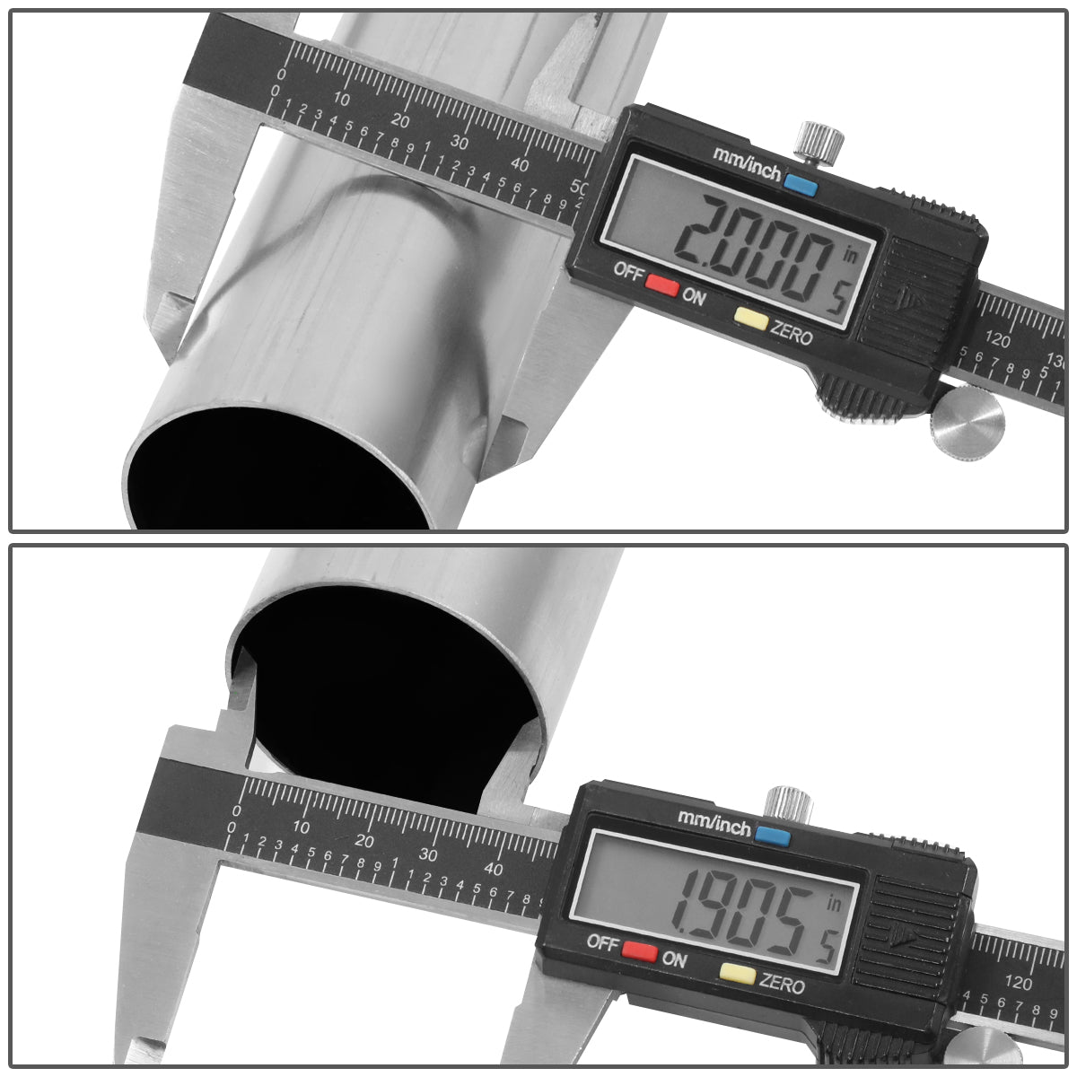 nan EXHAUST PIPES - 2" - MILD STEEL - DIY CUSTOM PIPE - 8 PCS