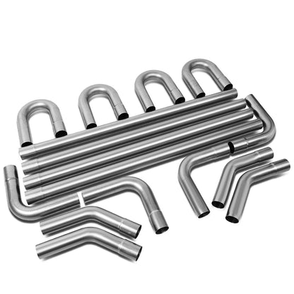 nan EXHAUST PIPES - UNIVERSAL PIPING KIT - POLISHED - 2.25"