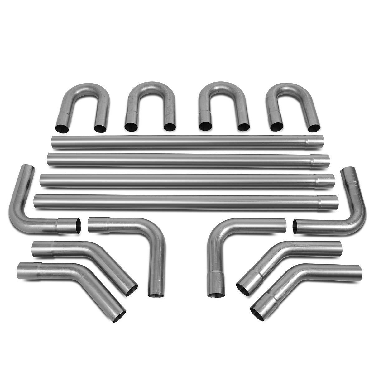 nan EXHAUST PIPES - UNIVERSAL PIPING KIT - POLISHED - 2.25"