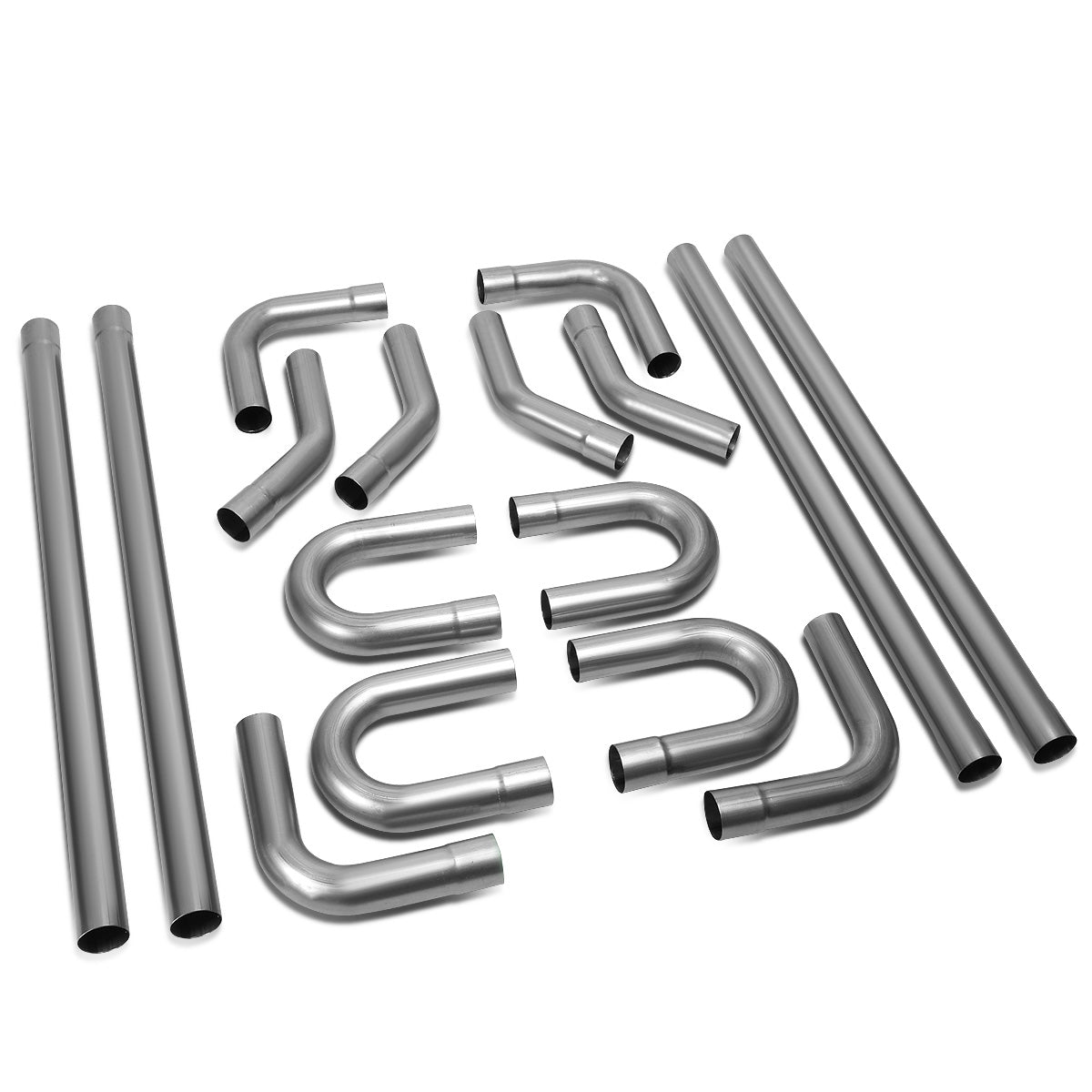 nan EXHAUST PIPES - UNIVERSAL PIPING KIT - POLISHED - 2.5"