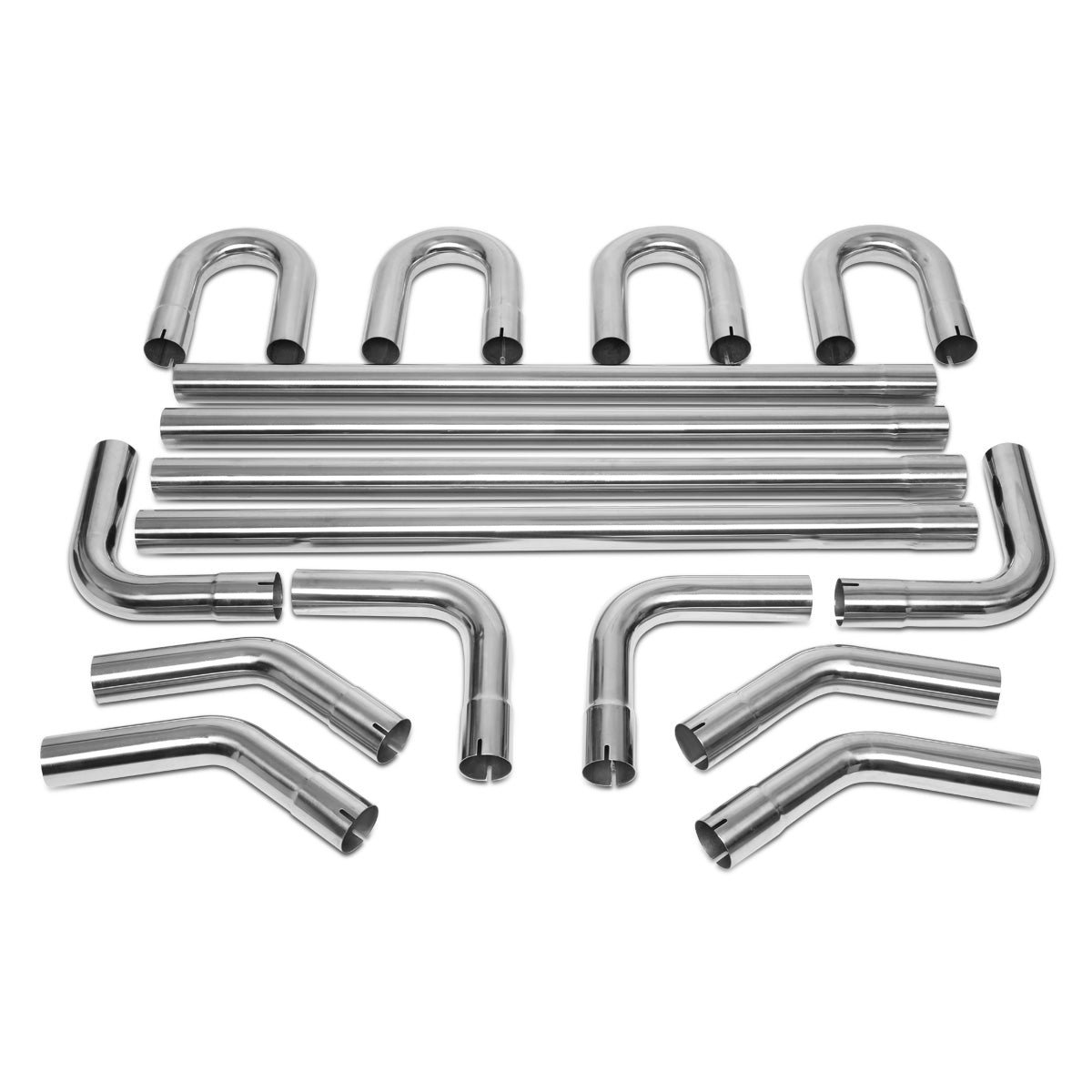 nan EXHAUST PIPES - UNIVERSAL PIPING KIT - POLISHED - 2.5"