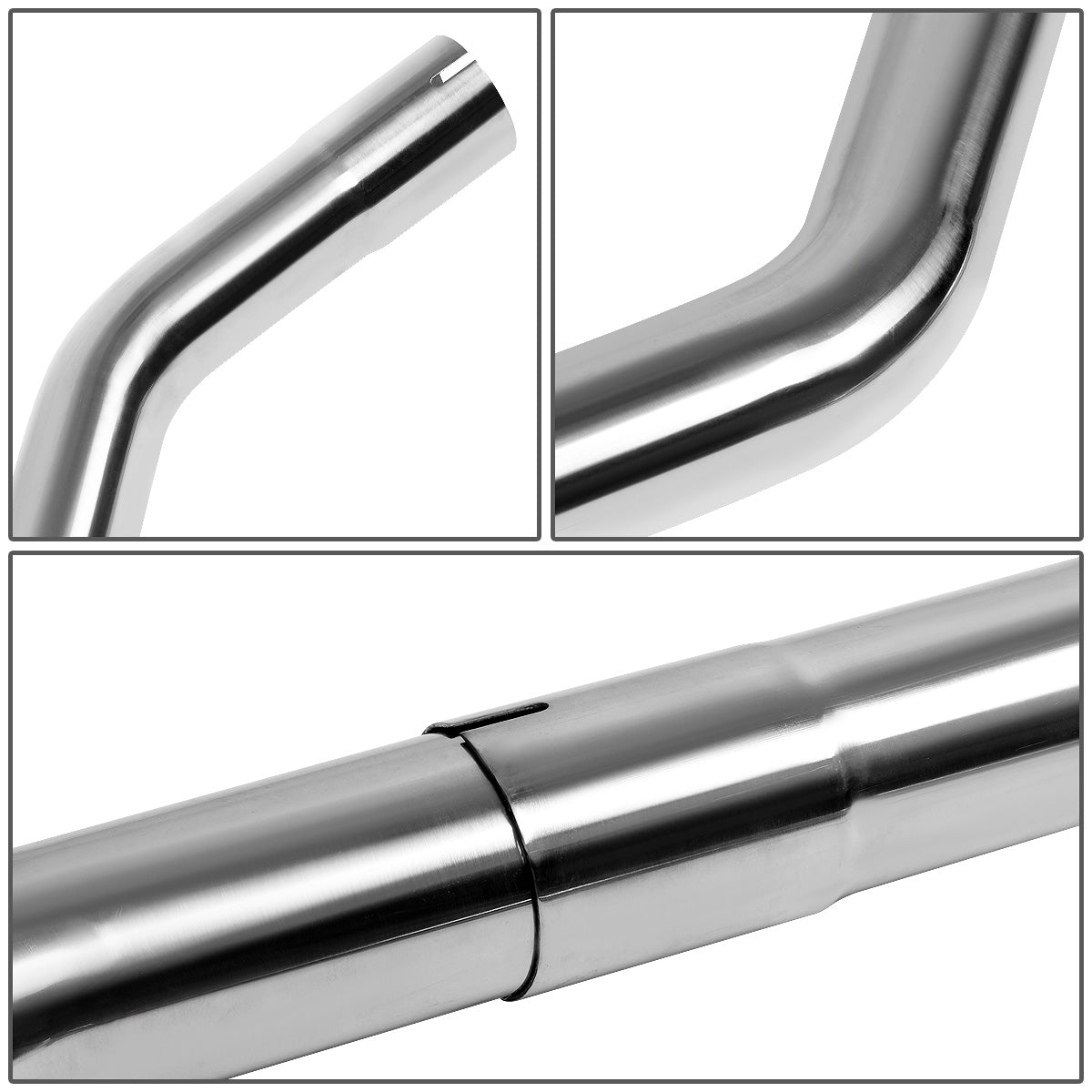 nan EXHAUST PIPES - UNIVERSAL PIPING KIT - POLISHED - 2.5"
