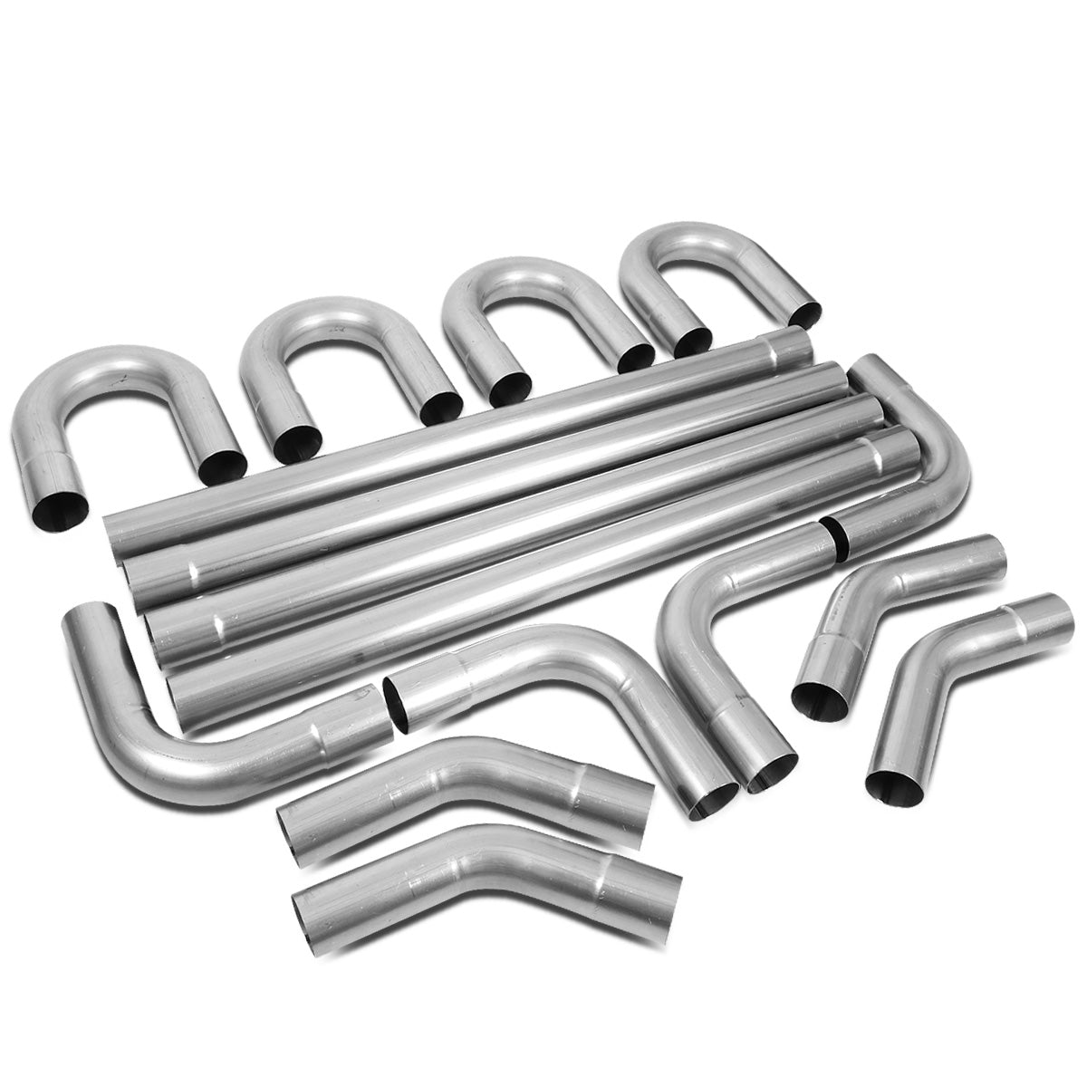 nan EXHAUST PIPES - UNIVERSAL PIPING KIT - POLISHED - 3"