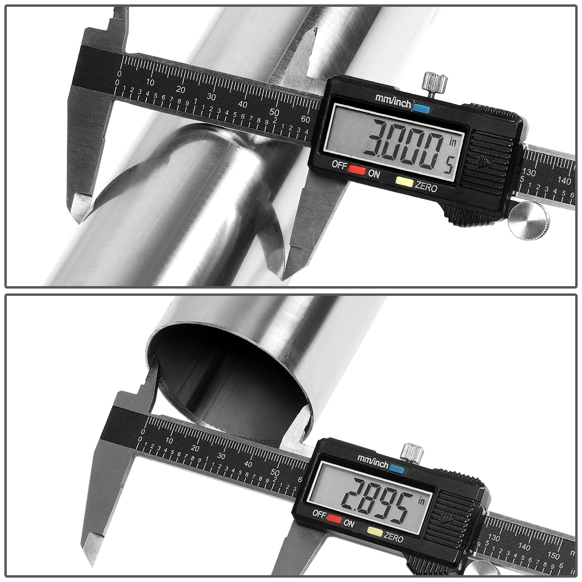 nan EXHAUST PIPES - MILD STEEL DIY CUSTOM PIPE - 3.0“ - 8 PCS