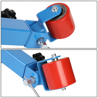 nan FENDER ROLLER - ADJUSTABLE - W/ LUG NUT SPACER RINGS - BLUE