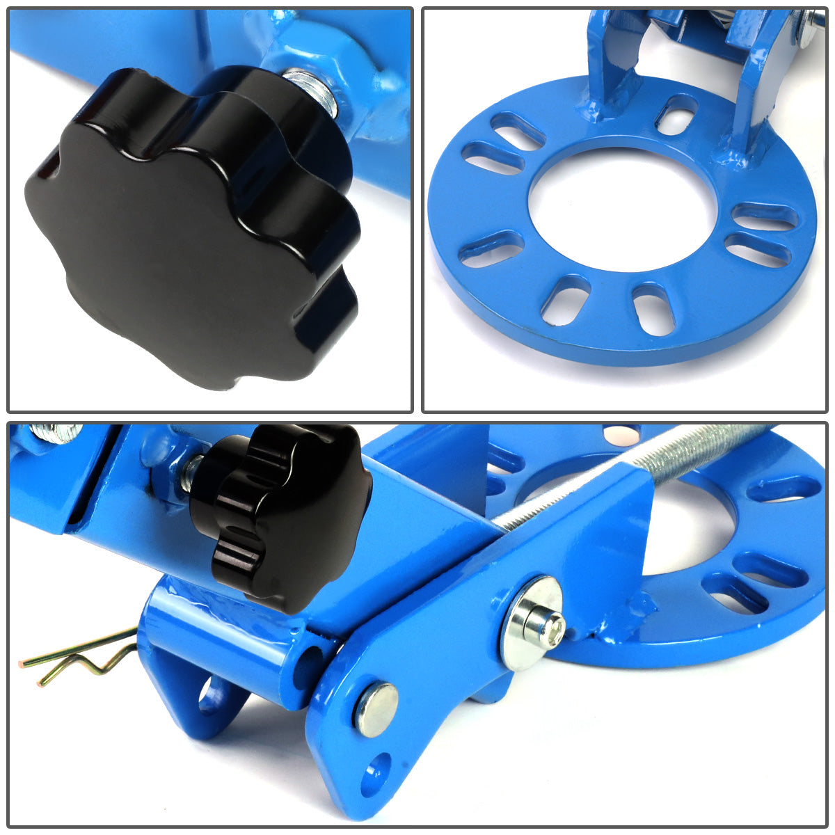 nan FENDER ROLLER - ADJUSTABLE - W/ LUG NUT SPACER RINGS - BLUE