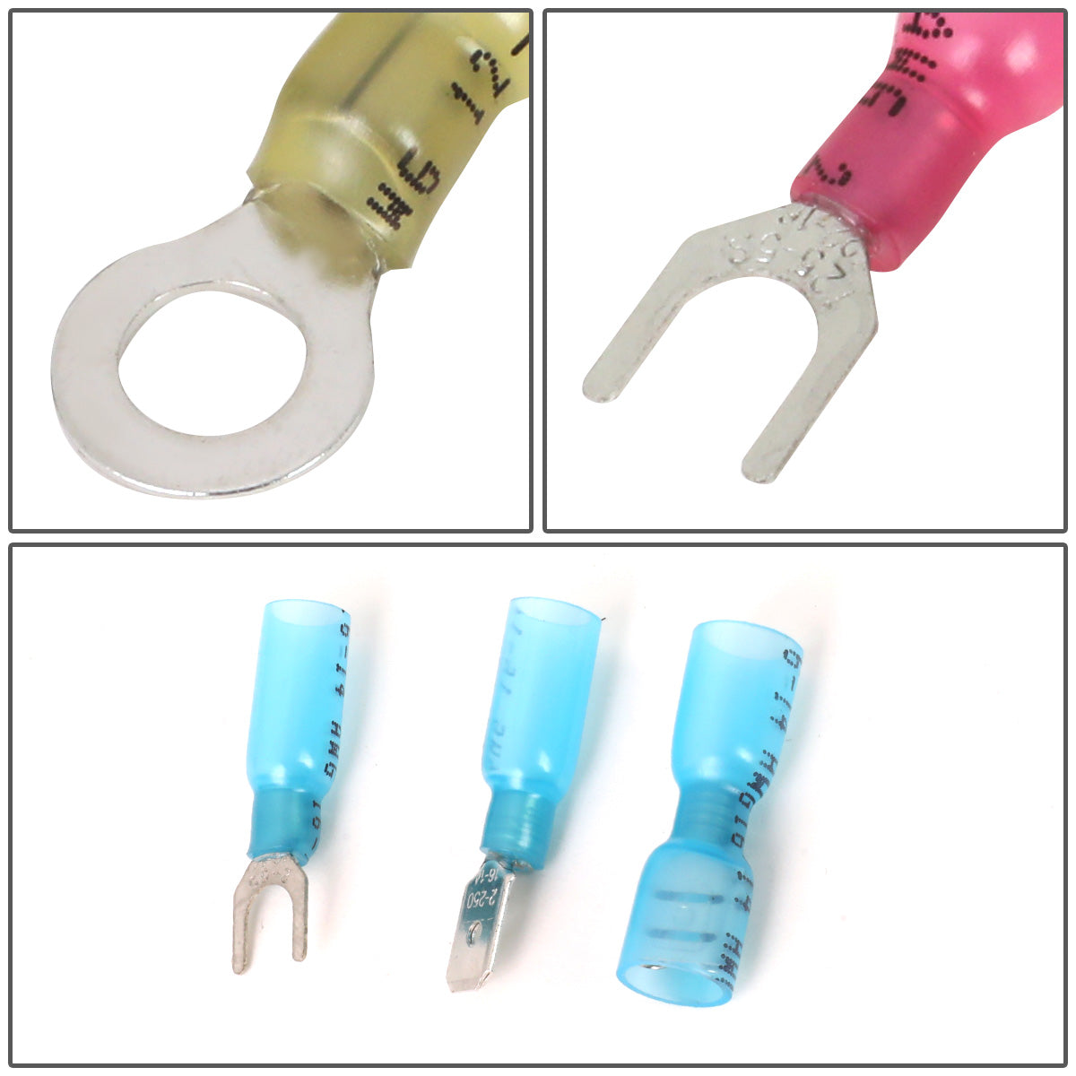 nan WIRE CONNECTOR ASSORTMENT - 250PCS - HEAT SHRINK WIRE CONNECTOR - 22-16 AWG, 14-16 AWG, 10-12 AWG