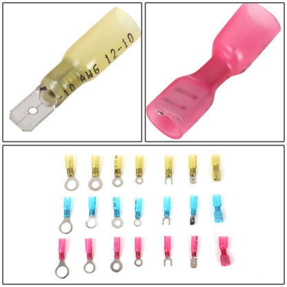 nan WIRE CONNECTOR ASSORTMENT - 250PCS - HEAT SHRINK WIRE CONNECTOR - 22-16 AWG, 14-16 AWG, 10-12 AWG