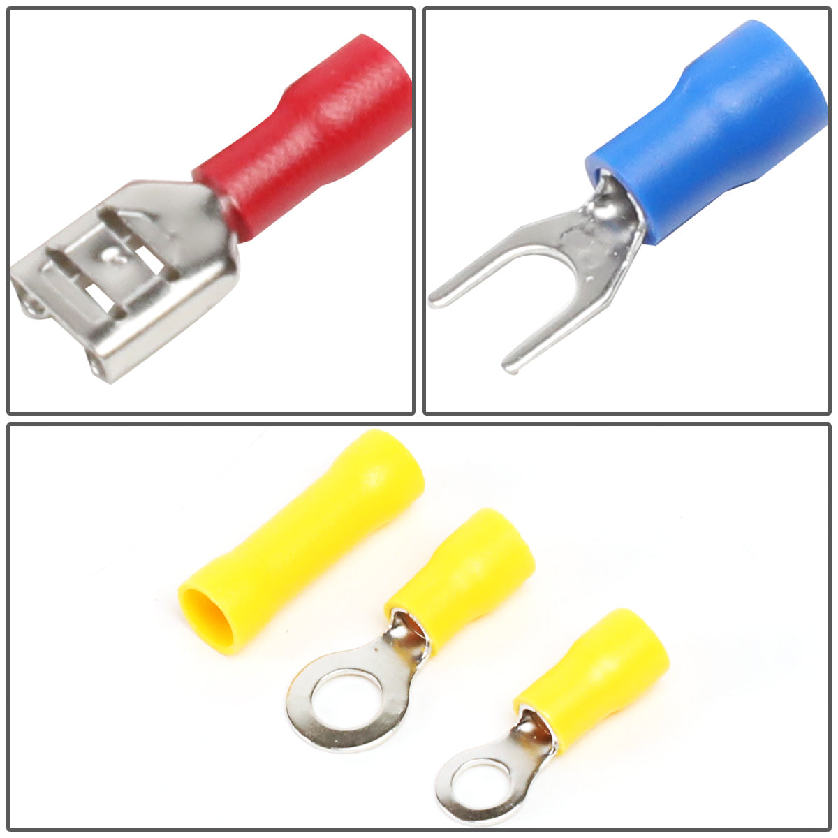 nan WIRE TERMINAL ASSORTMENT - 1200PCS - 22-16 AWG, 14-16 AWG, 10-12 AWG - BLUE, RED, YELLOW