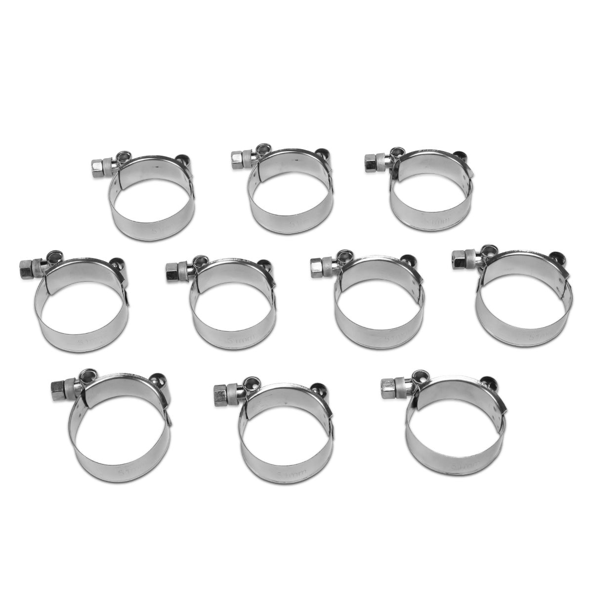 nan T-BOLT CLAMPS - STAINLESS STEEL - 10PCS - 2"
