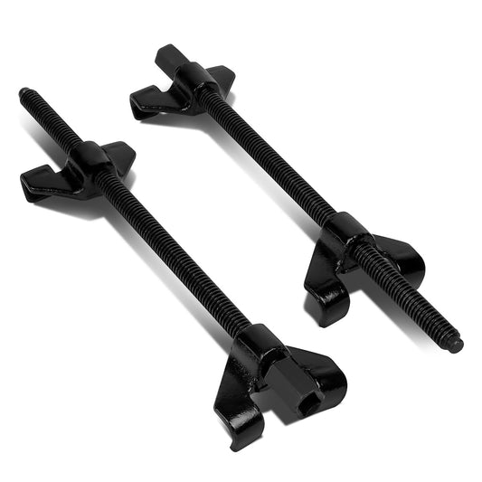 nan COIL SPRING COMPRESSORS - ADJUSTABLE - 2PCS - CHROME VANADIUM STEEL - BLACK