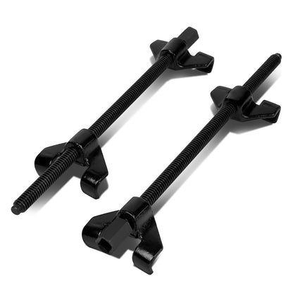 nan COIL SPRING COMPRESSORS - ADJUSTABLE - 2PCS - CHROME VANADIUM STEEL - BLACK