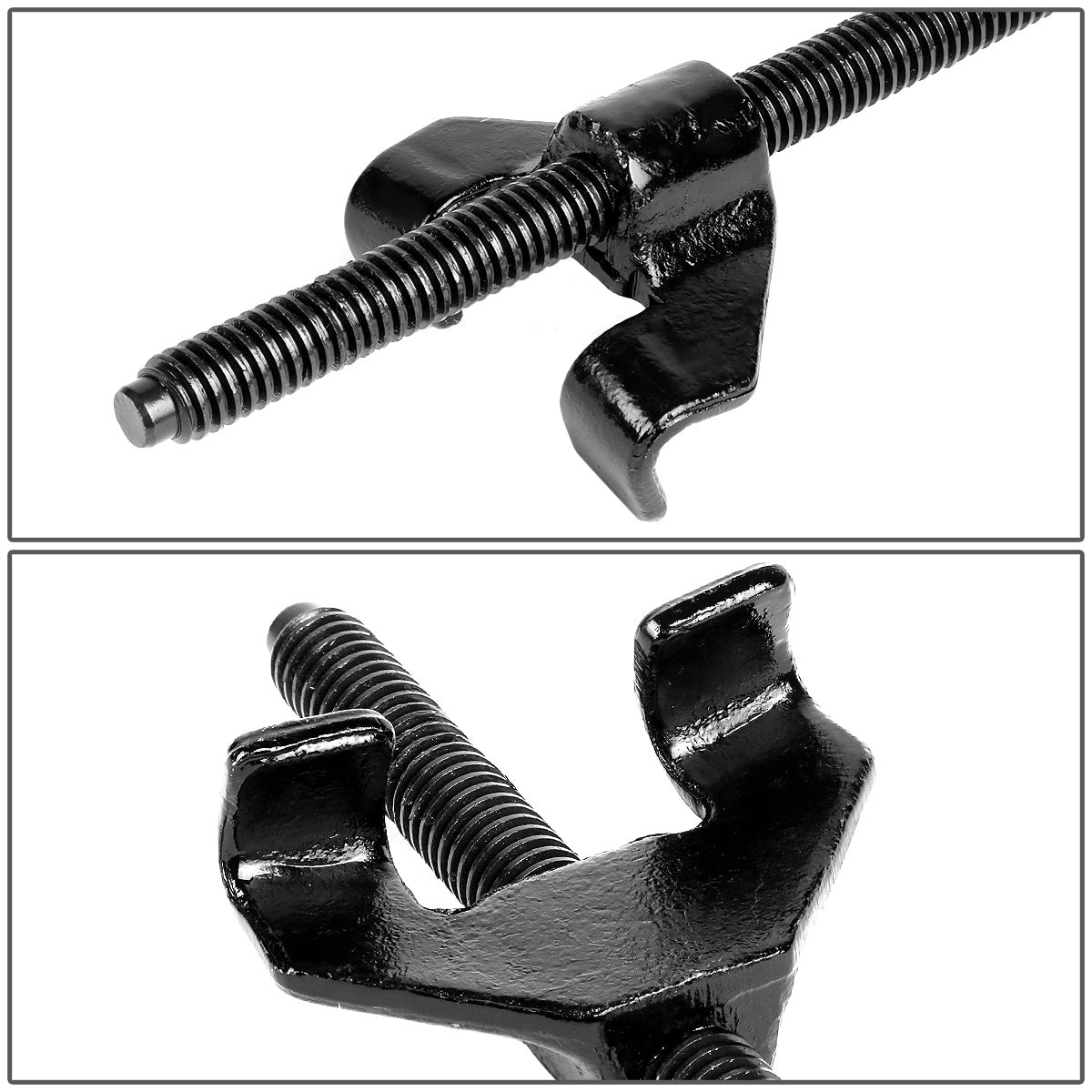 nan COIL SPRING COMPRESSORS - ADJUSTABLE - 2PCS - CHROME VANADIUM STEEL - BLACK