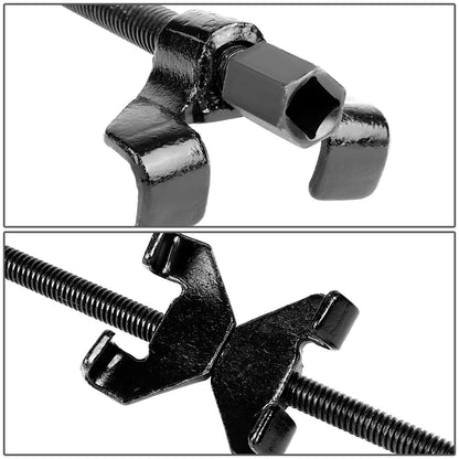 nan COIL SPRING COMPRESSORS - ADJUSTABLE - 2PCS - CHROME VANADIUM STEEL - BLACK