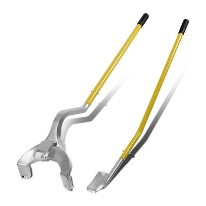 nan TIRE MOUNT / DEMOUNT TOOL - 2PCS - W/ BEAD KEEPER - YELLOW